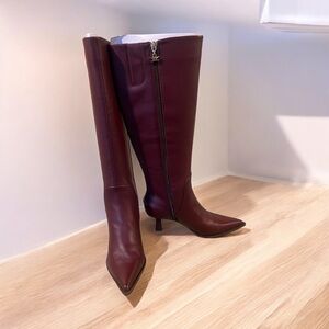 Sam Edelman Circus NY Yulia Chianti Knee High Boots with Kitten Heel Size 6